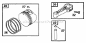 Piston Grp Diagram and Parts List for 12T702-0613-99  Briggs and Stratton Engine